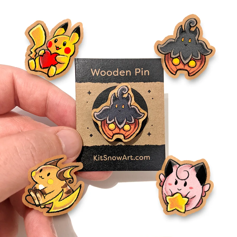 Pokemon Wooden Pins