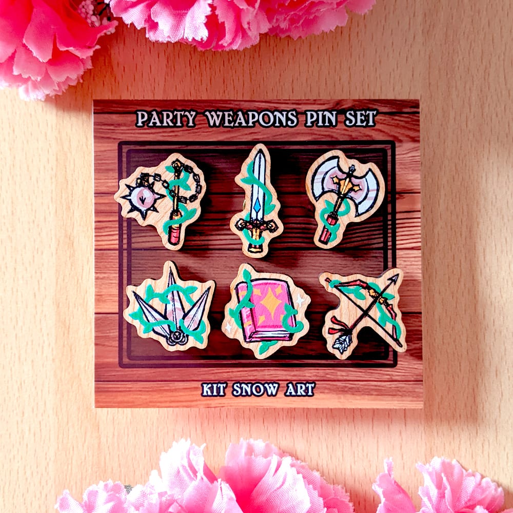 Party Weapons Pin Set
