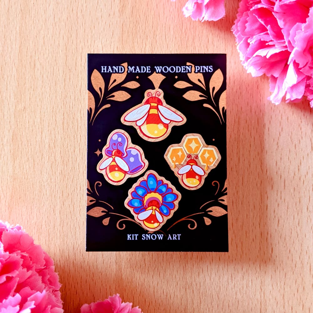 Bumble Bee Pin Set